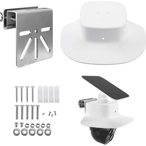 Support Camera Exterieur Compatible avec Support de Gouttière en Acier Inoxydable Protection Contre La Pluie Fixation Camera Exterieur pour Convient Aux Familles (1/5)