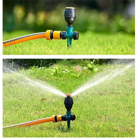 Arroseur rotatif à 360 degrés pour l'irrigation et le rafraîchissement des pelouses et des jardins. (1/3)