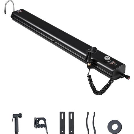 Wassertank für Dachgepäckträger, 8 Gallonen, mit 2 Spritzschutzblechen und T-Nut, aus Aluminium mit hohem Fassungsvermögen und Druckanschluss, geeignet für Dachboxen, Dachträger und Querträger. (1/5)