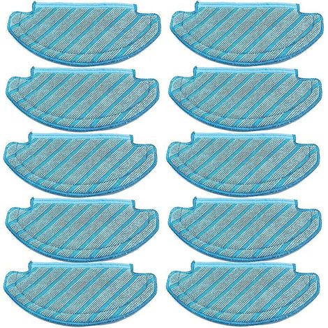 10pcs Tapis à franges en tissu lavable, pièces de rechange pour aspirateur robot (1/4)