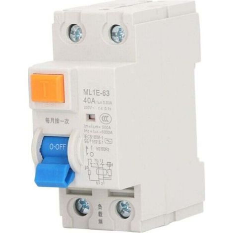Disjoncteur Différentiel Miniature avec Protection Surtension et Fuite, 1P+N 40A 230V (1/4)