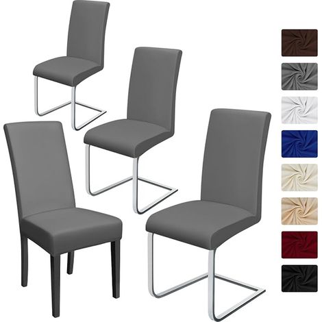 Chair Cover Stretch Chair Cover Elastic Spandex Material for Universal Fit Grey (1/5)