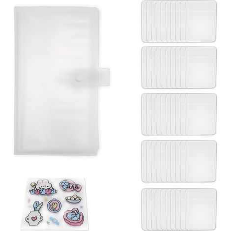 Range Bijoux, Livre stockage Bijoux Transparent, Sac Rangement Bijoux Anti-Oxydation, Plastique Transparent PVC, aux Boucles D'oreilles et Bagues (84 Cellules + 50 Poches) (1/5)