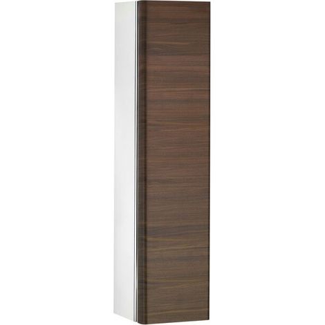 Colonne ELEGANCE charnière de porte gauche blanc brillant / placage noyer KEUCO