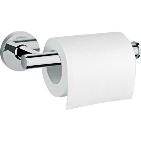 Hansgrohe – Porte-papier en laiton chromé – Mur – Longueur 7,7 cm, largeur 17,6 cm, hauteur 5,5 cm – Design moderne (1/5)