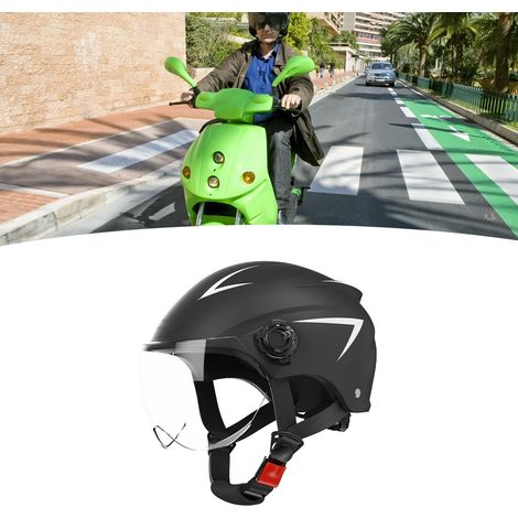Casque Moto Modulable Anti-UV Protection Solaire Homme Femme Noir Multisaison (1/5)