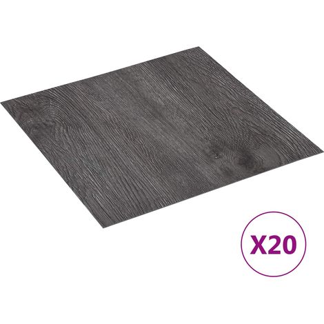 vidaXL Self-adhesive Flooring Planks Dark Brown and Black