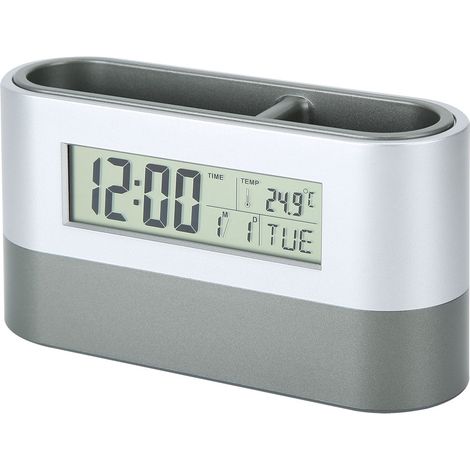 Porte-stylo innovant avec horloge électronique numérique LCD, calendrier perpétuel et affichage de la température (1/5)