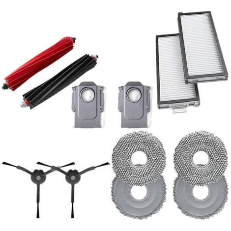 Filtre HEPA, brosse latérale, brosse principale, lingettes de nettoyage, sac à poussière pour aspirateur Roborock Qrevo Master - Pièces détachées et accessoires (1/5)