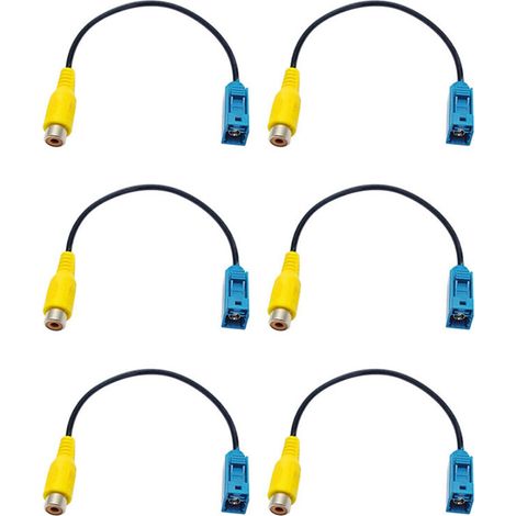 Adattatore di parcheggio AV-IN per telecamera Fakra con inversione 3X per cavo RCA - Adattatore da cavo video Fakra a RCA