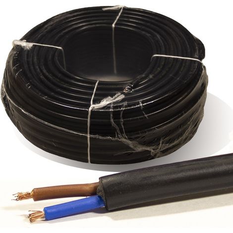 Rollo 100 mtrs. Manguera 2X0.5mm² flexible H05VV-F 500V Negra
