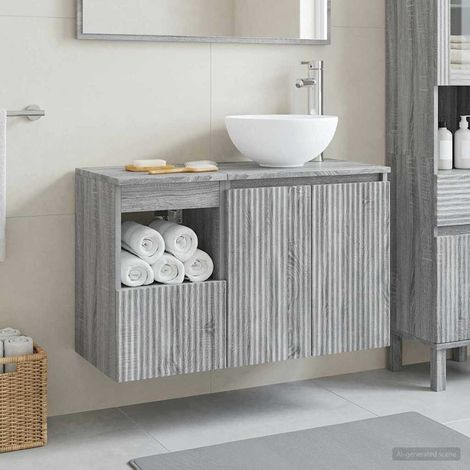 Beyamis Ensemble de meubles de salle de bain  gris 2 pièces (1/5)