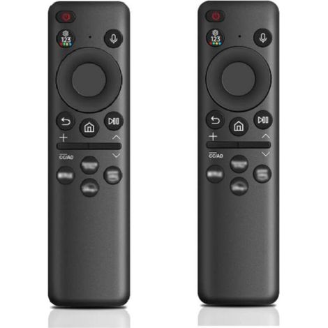 Télécommande de remplacement Samsung BN59-01432A, télécommande vocale solaire universelle pour Smart TV Samsung avec 4 touches de raccourci, noire 2pcs (1/5)