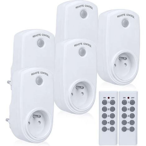 5 prises de connexion, 2 télécommande (1/5)