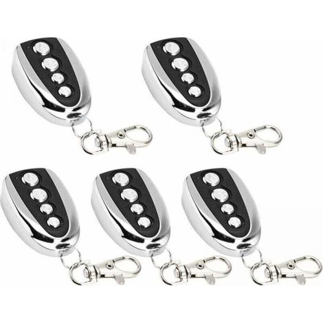 Lot de 5 ouvre-porte de garage électrique à télécommande, 433 MHz pour clonage de portail, de garage, de clonage électrique universel (1/4)