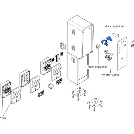came pièce détachée lecteur code à barres nlv-4001 avec supports 119rir358 (1/3)