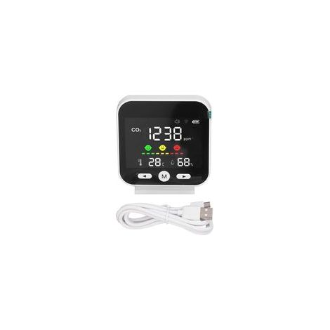 Moniteur intelligent blanc de qualité de l'air, écran LCD, WIFI, détecteur de température et d'humidité de CO2, pour Tuya (1/5)