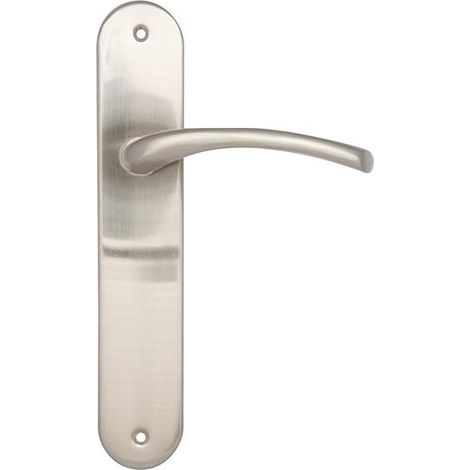 HERRAJES ALK manilla aluminio faus 241x45 niquel satinado , Juego de manillas para puerta en niquel satinado de la marca ALK. Esta manilla se sirve en juegos (2 unidades). (1/4)