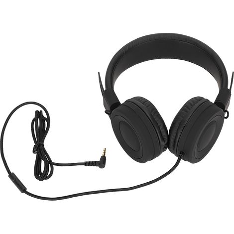 Casque filaire Remax noir, écouteurs pliables avec microphone, casque audio pour musique et communication (1/5)