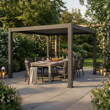 Pergola bioclimatica retrattile motorizzata 4x4 m (1/4)