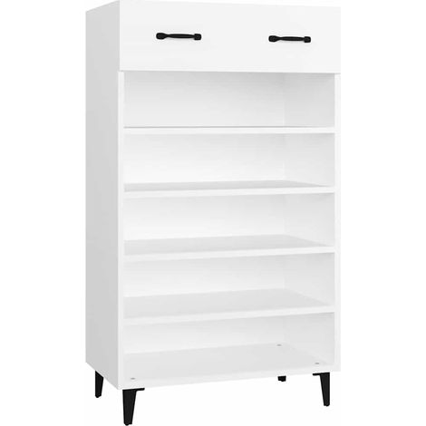 Maison Exclusive - Zapatero de madera contrachapada blanco 60x35x (1/5)