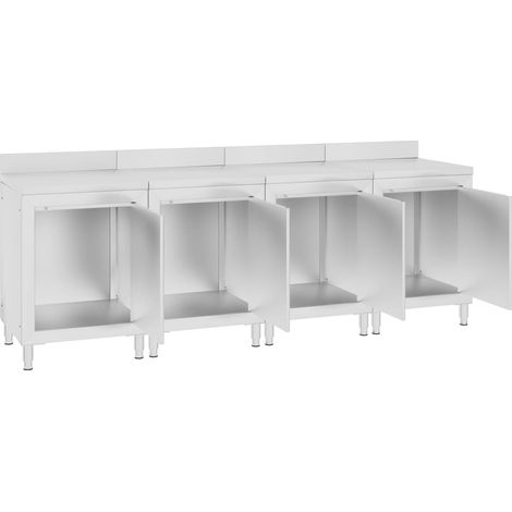 Maison Exclusive - Mesa de trabajo comercial mueble acero inoxida