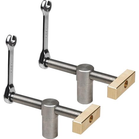 Serre-joints d'établi avec fixation rapide en forme de C et trou de 20 mm, en laiton, pour une utilisation pratique dans l'entretien, la réparation et le bricolage.-AquaForge (1/5)