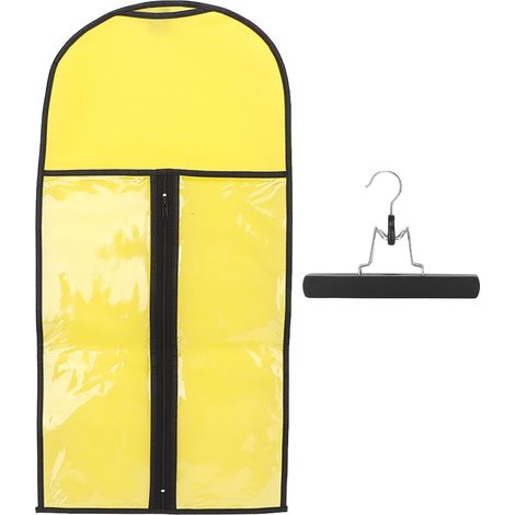 Pochette de rangement pour extensions de cheveux, étui portable anti-poussière avec fermeture éclair, pour voyages et usage quotidien, jaune (1/5)