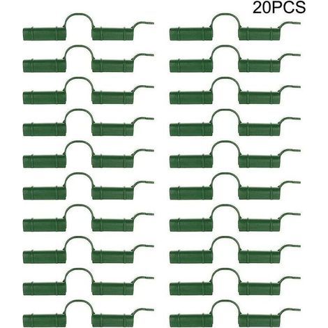 pair Lot de 20 clips de fixation pour serre - Pour tube de serre - Outil fixe - Pour bâche de jardin - Protection solaire. 1.1cm (1/4)