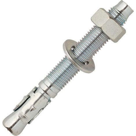 Bote de 6 boulons d'ancrage en acier zingué M12 x 120 x 40 mm - 12X120 - Boulon d'expansion RW
