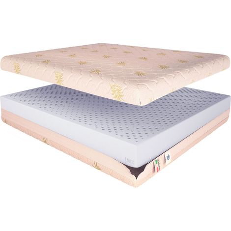 Baldiflex Matelas Latex Haute 16 cm Latex 100% avec revetement Aloe Vera 100x200 cm