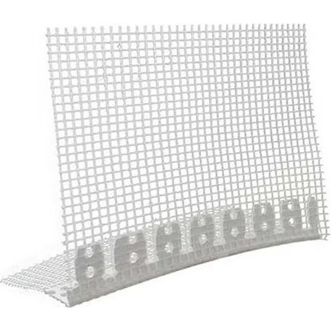 Paraspigolo in pvc per archi con rete - barra 2.5 m bianco