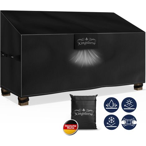 KINGSLEEVE® Gartenbank Abdeckung Wasserdicht Winterfest Abdeckplane Gartenmöbel Schutzhülle Abdeckhaube Sofa Bank 2 Sitzer 3 Sitzer Cover 134x66xH63/89cm (1/5)