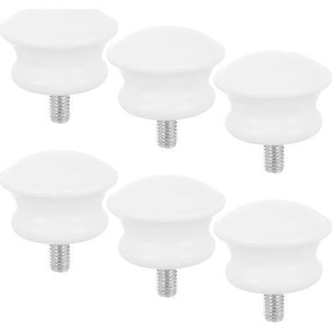 Blanc Kunststoff Fensterstangenstopper für 5/8 Gardinenstangen Fensterdekoration 6 Stück mit (1/5)