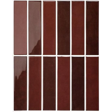 Lot de 5 Autocollants Muraux Style Vintage - Décorations 3D Premium Autoadhésives et Imperméables pour Cuisine et Salle de Bain, Relooking Crédence Facile