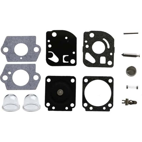 1 Kit Réparation Carburateur - Joint Membrane Poire D'amorçage - Pour Zama C1U-K54 C1U-K82 - Motobineuse Tondeuse 2 Temps - Noir - 5x5x2cm