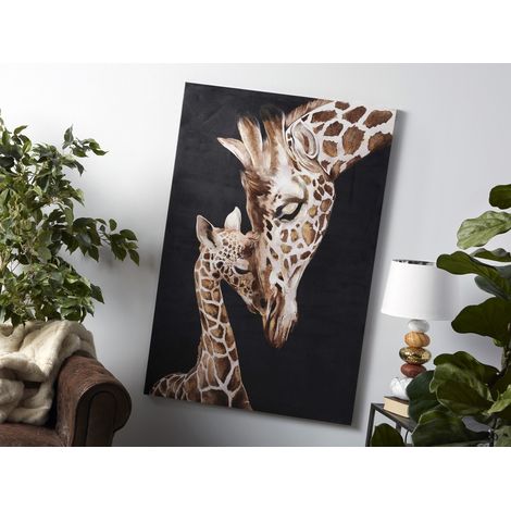 Bedruckte Leinwand Giraffen 50% Öl 80X120 Cms. 80X3X120 Cms (1/3)