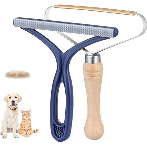 Éliminateur de poils d'animaux pour canapé - Lot de 2 épuisettes pour poils de chien et de chat, épuisette portable, grattoir pour tapis et moquettes de voiture (1/5)