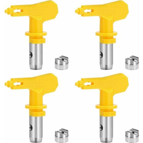 4 Pièces Embouts de Pulvérisateur sans Air, Embout de Pistolet de Pulvérisation Haute Pression pour Pulvérisateur de Peinture en Acier au Tungstène Réversible Topretty pour Mur (Type 215 311 (1/5)