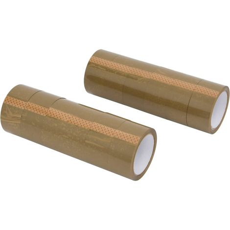 Packaging Tape 12 pcs Brown 48 mm x 66 m vidaXL (1/5)