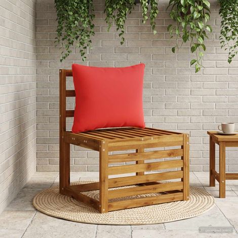 vidaXL 1-Piece Back Cushion PUTTEN 100% Polyester Red 50 x 40 x 15 cm (1/5)
