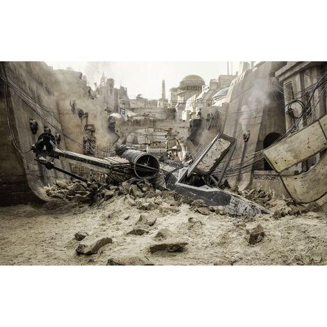 Papier Peint intissé panoramique X-Wing chasseur stellaire écrasé - Star Wars 400X250CM (1/5)