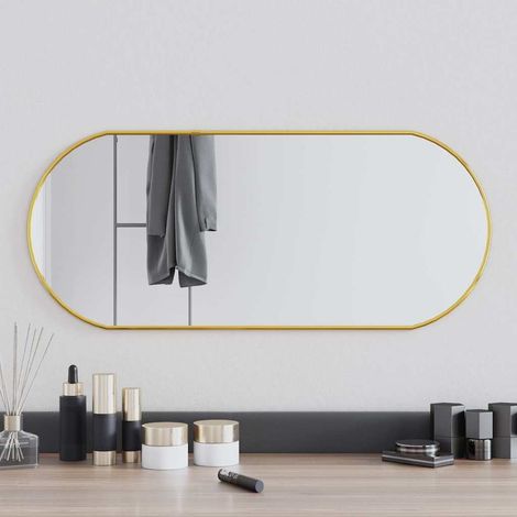 vidaXL Wandspiegel Golden 70x30 cm Oval (1/5)