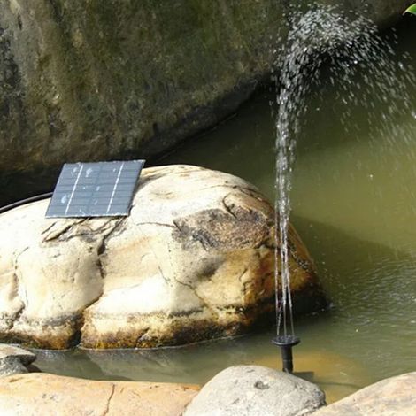 Fontaine solaire autonome - Énergie renouvelable - Installation facile - Idéale pour jardins et espaces verts (1/5)