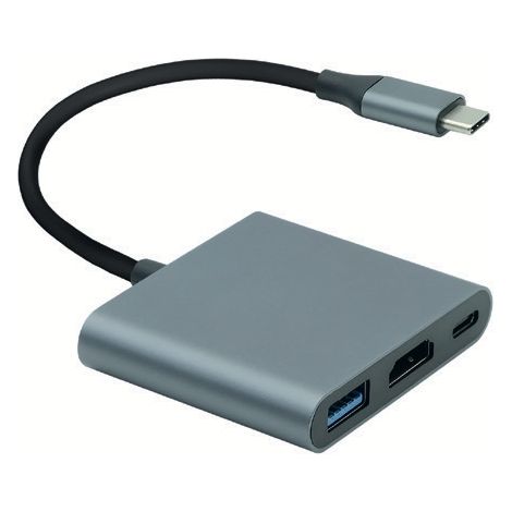 ROLINE 12.03.3199 Adaptador gráfico USB 3840 x 2160 Pixeles Gris (1/2)