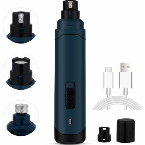 Lime à Ongles Électrique Chien, Coupe Ongle pour Chien,Chat et Lapin, Lime Griffes Electrique avec 2 Vitesses, Ultra-Silencieux, USB Charge Rapide, Sûr et Adapté à Tous Les Animaux (1/5)