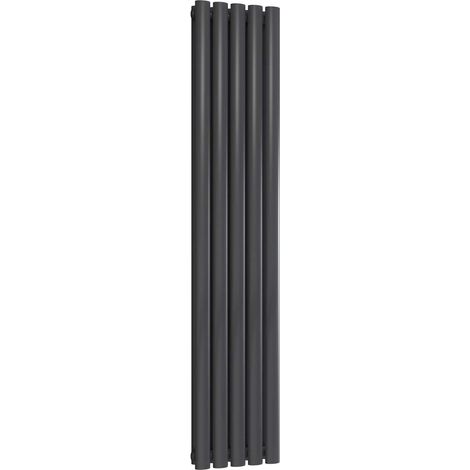 Reina Neva Double Designer Vertical Radiator 1500mm H x 295mm W Anthracite (1/5)