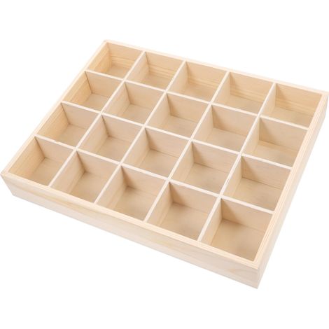 Boîte De Rangement En Bois Pour Sous-Vêtements Organisateur De Tiroir Multi Compartiments Pour Chaussettes Culottes Et Clés Gain De Place Pour Placard Commode (1/4)