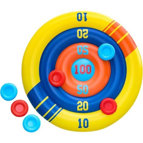 Jeux de piscine, disque rond + 6 frisbees (140m) (1/4)