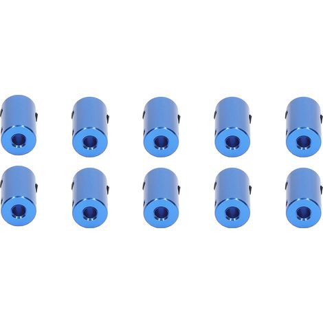 Lot de 10 accouplements d'arbre pour moteurs pas à pas, diamètre 14 mm, longueur 25 mm, connecteur 5 x 8 mm / 0,2 x 0,31 po, bleu (1/5)